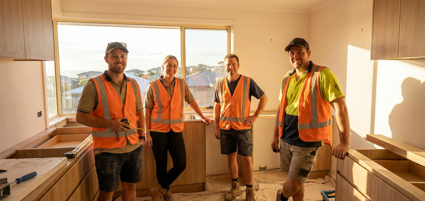 Kitchen renovation Geelong team of registered builders and licensed trades